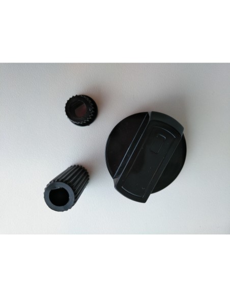 Mando cocina universal negro eje 6-8 mm. 0-15 mm.