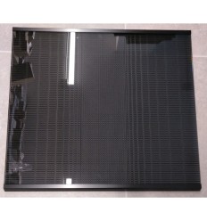 Cubreencimera vitro cuadrada cristal negra 59x53