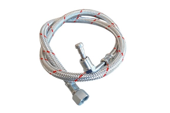 Latiguillo gasoil 900mm 3/8 H - 1/4 M curvo