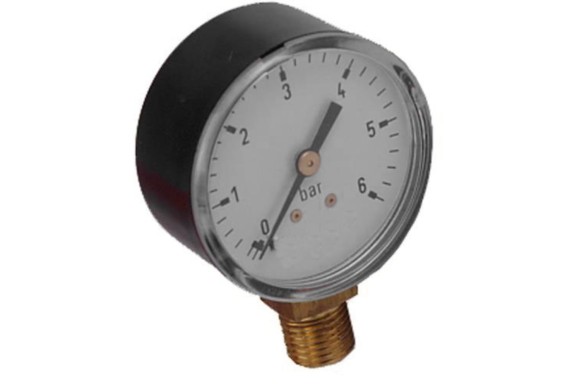 Manometro 0-6 bar d.60mm. 1/4 m radial