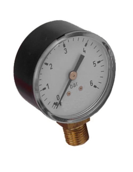 Manometro 0-6 bar d.60mm. 1/4 m radial
