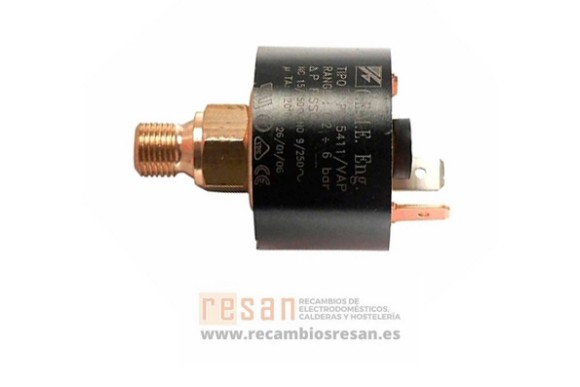 Presostato seguridad agua 1/8m gp600 2-6 bar