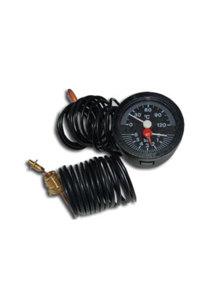 Termohidrometro 0-120°/0-6bar d.52mm. 1/4 m