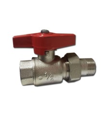 Valvula de esfera 1/2 M-H paso total c/maneta