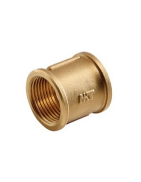 Racor manguito laton 3/8 H - 3/8 H