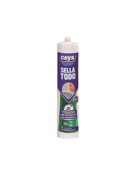Silicona sellatodo Ceys blanca cartucho 280 ml.