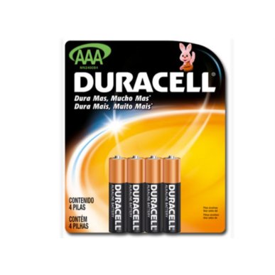Pila alcalina DURACELL AAA-LR03 (pack 4 unidades)