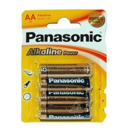 Pilas alcalinas Panasonic l.R-6B 1.5V (AA) 4 uds