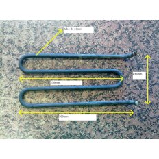 Resistencia plancha L:300 mm. 1300W c/tornillo