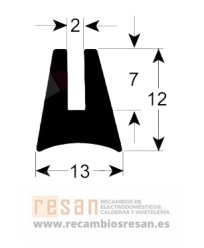 Junta horno Angelopo perfil 1630 L:1800 mm