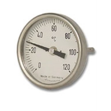Termometro 0-120° d.62mm. sonda rigida 50x8mm.