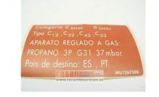 Etiqueta reglado MU1267300