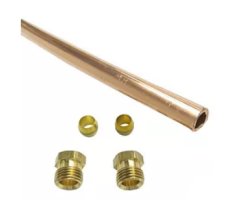 Kit tuberia de cobre d:6x4 mm. (1m) con conectores