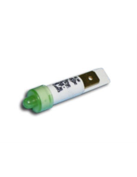 Piloto señalizacion verde s/cable c/ faston
