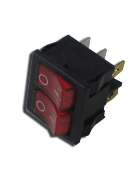 Interruptor doble universal 6c 22x19mm