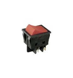 Pulsador bipolar rojo 30x22 4 terminales