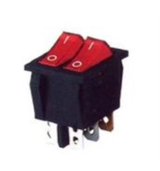 Interruptor bipolar 2 teclas 6.3 mm. 22x30 mm.