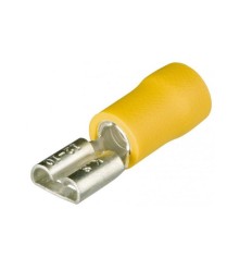 Terminal faston 6 mm. presion con proteccion