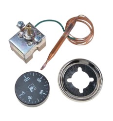 Termostato regulable 0 a 120º bulbo 1m