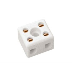 Regleta ceramica 2 polos diam.2.5mm. 8 mm.2