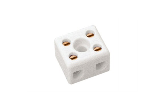 Regleta ceramica 2 polos diam.2.5mm. 8 mm.2