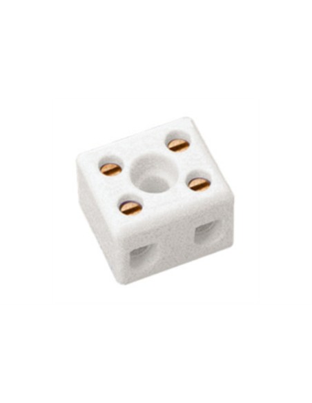 Regleta ceramica 2 polos diam.2.5mm. 8 mm.2