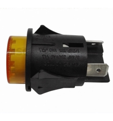 Interruptor bipolar circular luminoso naranja 24mm