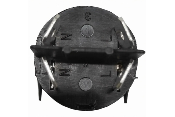 Interruptor bipolar circular luminoso naranja 24mm