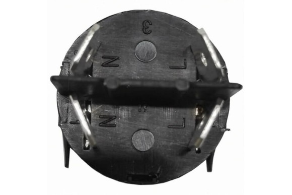 Interruptor bipolar circular luminoso naranja 24mm