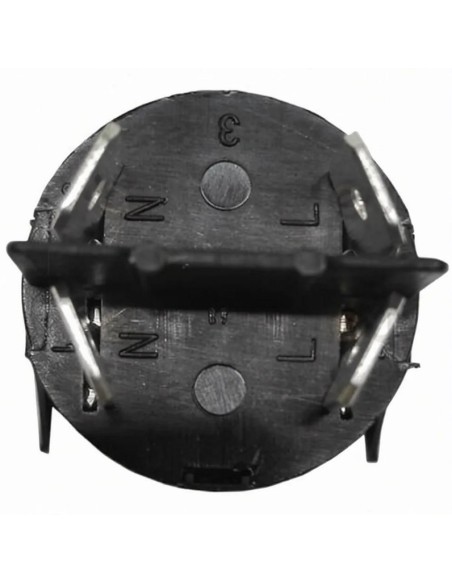 Interruptor bipolar circular luminoso naranja 24mm