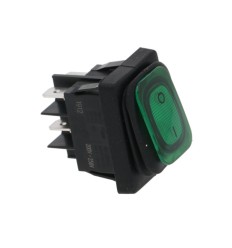 Interruptor bipolar verde 30x22 mm 20A