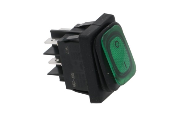 Interruptor bipolar verde 30x22 mm 20A