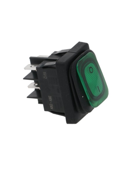 Interruptor bipolar verde 30x22 mm 20A