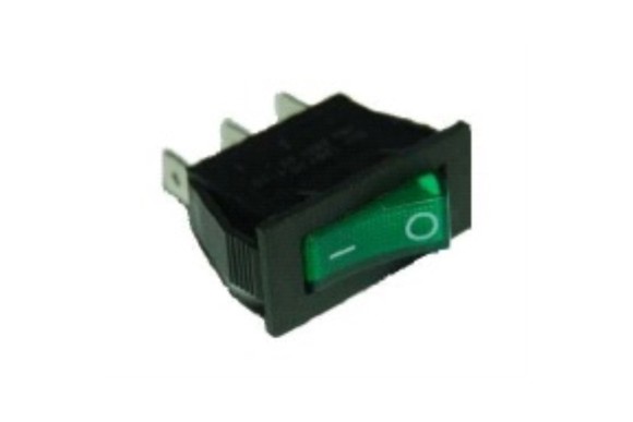 Interruptor unipolar verde 11x30