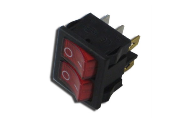 Interruptor doble universal 6c 22x19mm