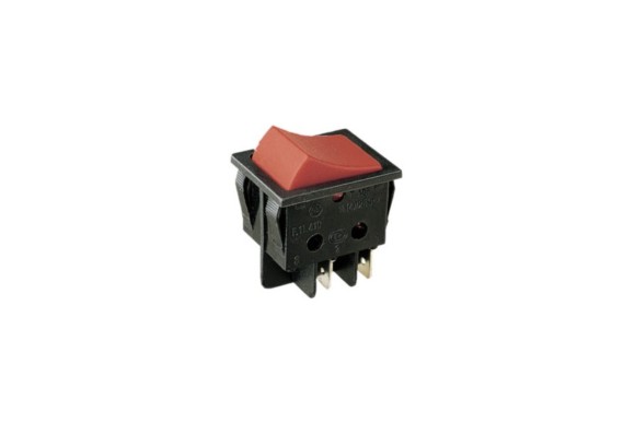 Pulsador bipolar rojo 30x22 4 terminales