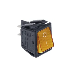 Interruptor bipolar Naranja Ambar 30x22 mm. 4 faston *
