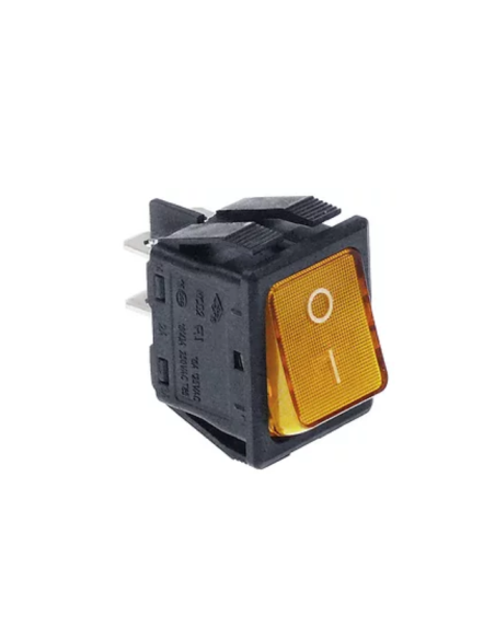 Interruptor bipolar Naranja Ambar 30x22 mm. 4 faston *