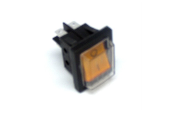 Interruptor bipolar naranja 4 faston c/proteccion