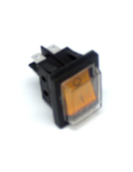 Interruptor bipolar naranja 4 faston c/proteccion