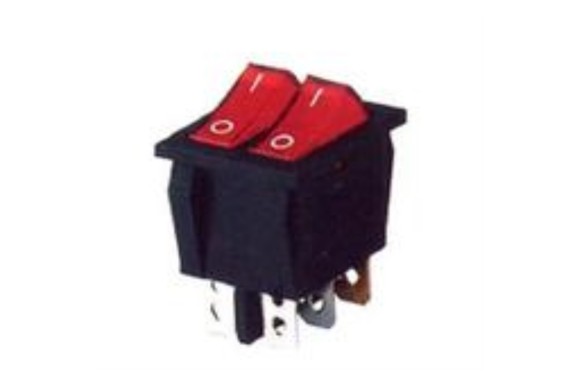 Interruptor bipolar 2 teclas 6.3 mm. 22x30 mm.