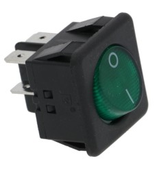 Interruptor bipolar verde 25x25 4 faston