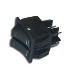 Interruptor bipolar 2 teclas negro