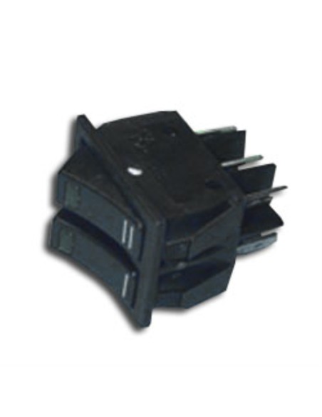 Interruptor bipolar 2 teclas negro