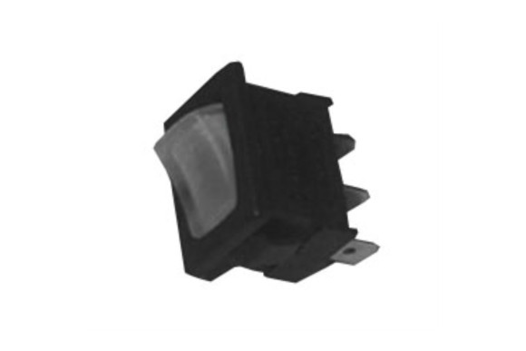 Interruptor mini monopolar luminoso blanco