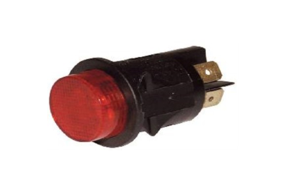 Pulsador bipolar redondo rojo-ambar-verde 4 faston