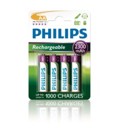 Pila recargable Philips AA 2300mAh 4 unidades