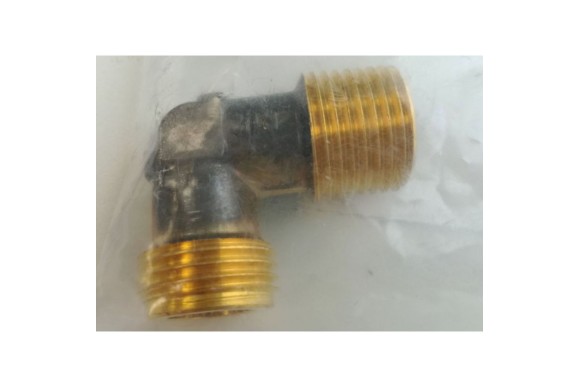 Racor conexion gas 1/2" M- 1/2" M codo 90º