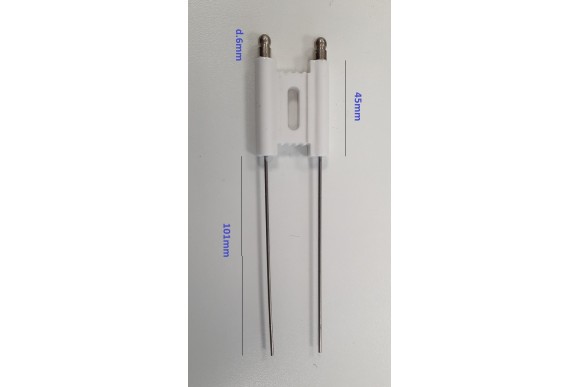 Electrodo doble 6mm terminales 101mm ceramica 40mm