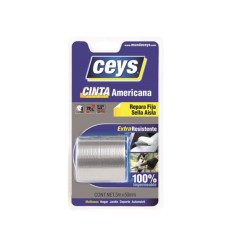 Cinta americana plata Ceys blister 5mx50 mm.